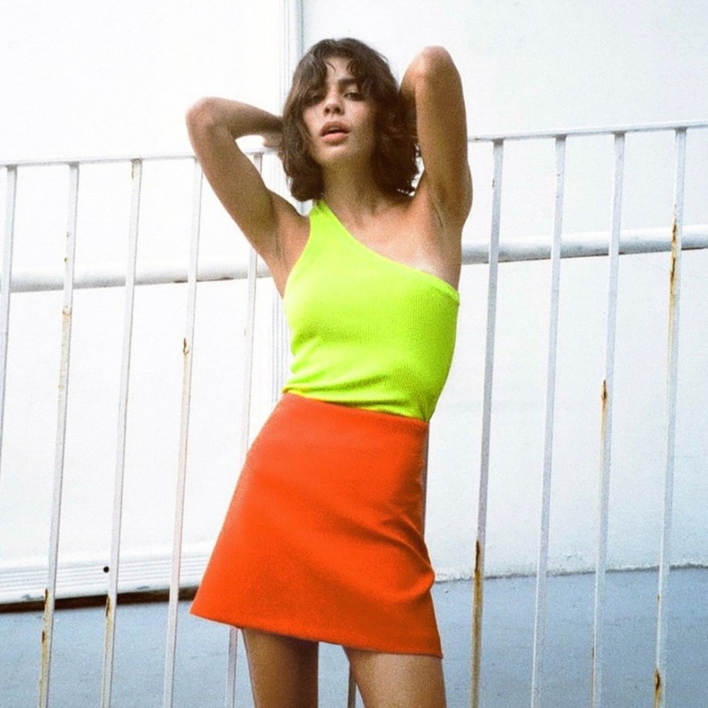 Zara One Shoulder Knit Top- Small